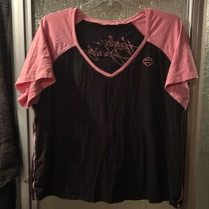Black and Pink Harley tshirt